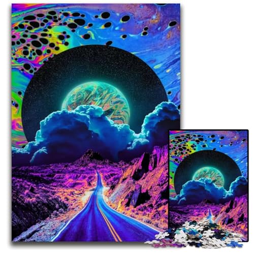 Puzzle 1000 Teile Over The Horizon, Puzzle für Erwachsene, anspruchsvolles Denkspiel für Teenager, Spaß für den Familienspieleabend, 26x38cm/10,23x14,96 Zoll von JIANGENNF