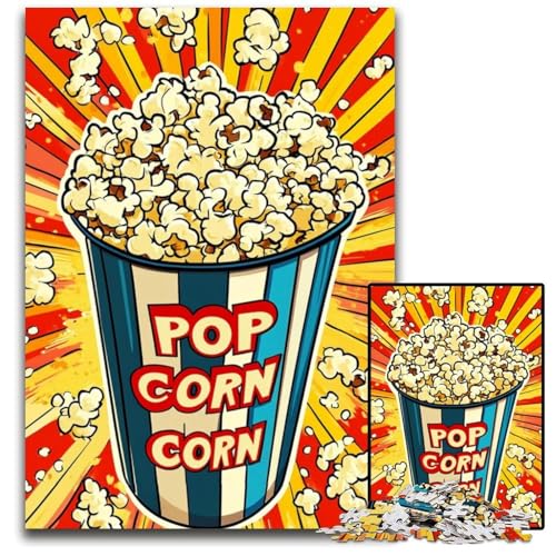 Puzzle 1000 Teile Popcorn-Karton-Puzzles, Lernspiele, Stressabbau, Heimdekorationsspielzeug für 14-Jährige, 26x38cm von JIANGENNF