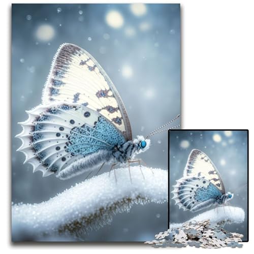 Puzzle 1000 Teile Schmetterlingspuzzle für Erwachsene, interaktives Familienspiel, Denksportaufgabe, Lernspielzeug, 26x38cm/10,23x14,96 Zoll von JIANGENNF