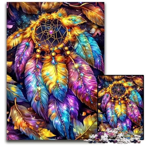 Puzzle 1000 Teile Traumfänger, Kartonpuzzle, Lernspiele, Stressabbau, Heimdekorationsspielzeug für 14-Jährige, 26x38cm von JIANGENNF