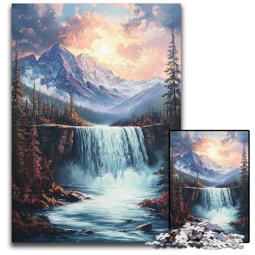 Puzzle 1000 Teile Wasserfalllandschaftskunst Holzpuzzles Dekomprimierendes intellektuelles Lernspielzeug Gutes Geschenk für Erwachsene Teenager 50X75CM Puzzle 1000 Teile Wasserfalllandschaftskunst Holzpuzzles Dekomprimierendes intellektuelles Lernspielzeug Gutes Geschenk für Erwachsene Teenager 50X75CM von JIANGENNF