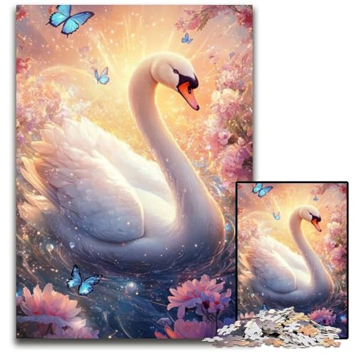 Puzzle 1000 Teile Weißer Schwan Holzpuzzle Lernspiele Stressabbau, Heimdekorationsspielzeug für Kinder ab 14 Jahren 50X75CM Puzzle 1000 Teile Weißer Schwan Holzpuzzle Lernspiele Stressabbau, Heimdekorationsspielzeug für Kinder ab 14 Jahren 50X75CM von JIANGENNF