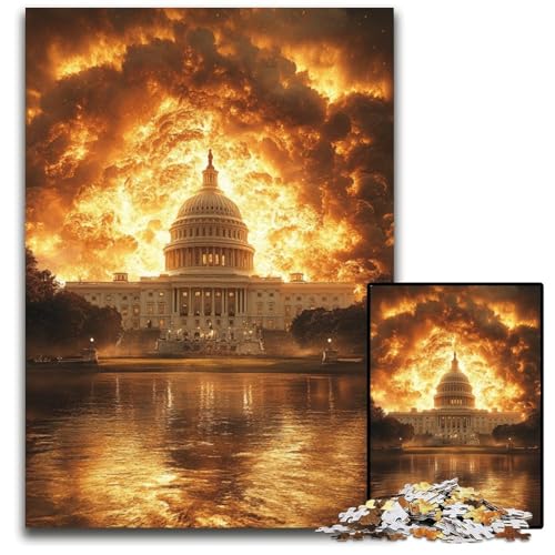 Puzzle 1000 Teile Weißes Haus Holzpuzzle Dekomprimierendes intellektuelles Lernspielzeug Gutes Geschenk für Erwachsene und Jugendliche 50X75CM Puzzle 1000 Teile Weißes Haus Holzpuzzle Dekomprimierendes intellektuelles Lernspielzeug Gutes Geschenk für Erwachsene und Jugendliche 50X75CM von JIANGENNF