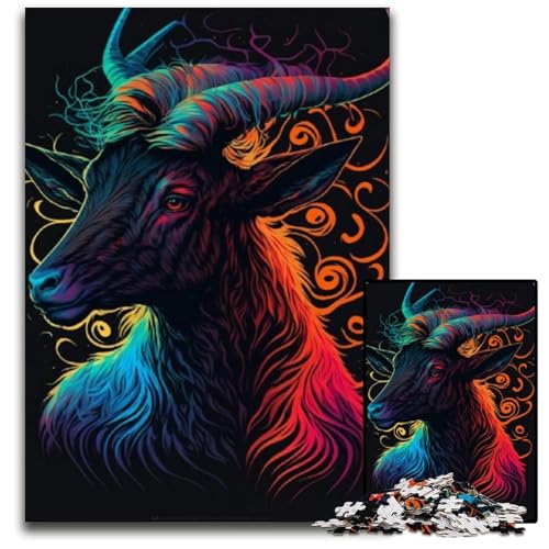 Puzzle 1000 Teile Ziegenpuzzle, Eltern, Partner, Freunde – ab 14 Jahren, 26x38cm/10,23x14,96 Zoll Puzzle 1000 Teile Ziegenpuzzle, Eltern, Partner, Freunde – ab 14 Jahren, 26x38cm/10,23x14,96 Zoll von JIANGENNF