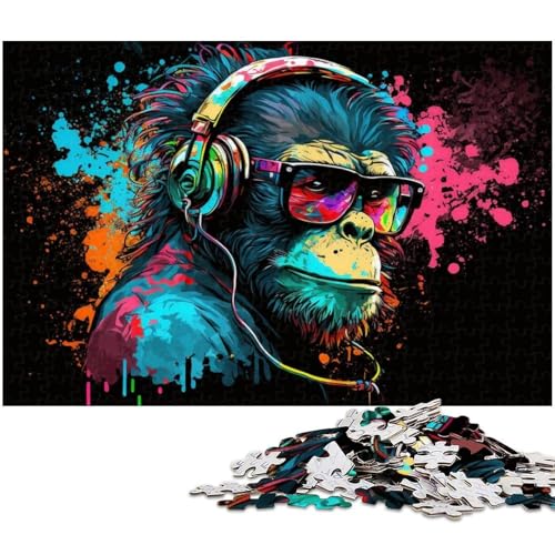 Puzzle 1000 Teile für Erwachsene, AFFE, Unmögliches Puzzle für Erwachsene, Geburtstagsgeschenkidee, Herausforderndes Denkspiel, 26 x 38 cm / 10,23 x 14,96 Zoll Puzzle 1000 Teile für Erwachsene, AFFE, Unmögliches Puzzle für Erwachsene, Geburtstagsgeschenkidee, Herausforderndes Denkspiel, 26 x 38 cm / 10,23 x 14,96 Zoll von JIANGENNF