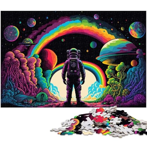 Puzzle 1000 Teile für Erwachsene, Astronaut, Unmögliches Puzzle für Erwachsene, Geburtstagsgeschenkidee, Herausforderndes Denkspiel, 50 x 75 cm / 19,68 x 29,52 Zoll Puzzle 1000 Teile für Erwachsene, Astronaut, Unmögliches Puzzle für Erwachsene, Geburtstagsgeschenkidee, Herausforderndes Denkspiel, 50 x 75 cm / 19,68 x 29,52 Zoll von JIANGENNF