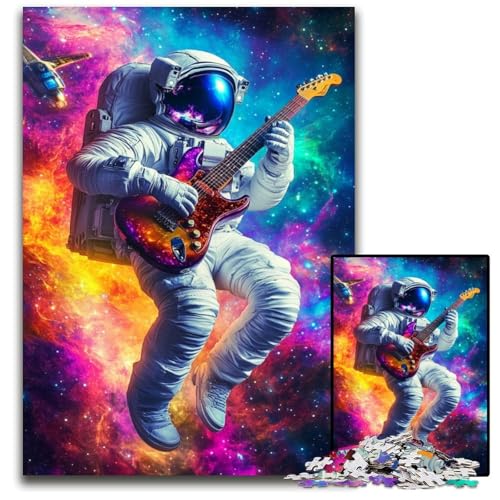 Puzzle 1000 Teile für Erwachsene, Astronaut spielt Gitarre, Holzpuzzle, Spielspielzeug, einzigartige Heimdekoration und Geschenke für Kinder ab 14 Jahren, 50x75cm Puzzle 1000 Teile für Erwachsene, Astronaut spielt Gitarre, Holzpuzzle, Spielspielzeug, einzigartige Heimdekoration und Geschenke für Kinder ab 14 Jahren, 50x75cm von JIANGENNF
