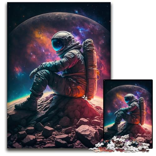 Puzzle 1000 Teile für Erwachsene, Astronauten-Puzzle für Erwachsene, anspruchsvolles Denkspiel für Teenager, unterhaltsames interaktives Spiel für die ganze Familie, 50x75cm/19,68x29,52 Zoll Puzzle 1000 Teile für Erwachsene, Astronauten-Puzzle für Erwachsene, anspruchsvolles Denkspiel für Teenager, unterhaltsames interaktives Spiel für die ganze Familie, 50x75cm/19,68x29,52 Zoll von JIANGENNF