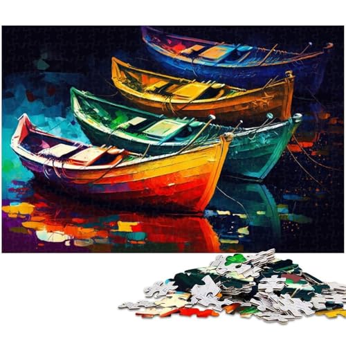 Puzzle 1000 Teile für Erwachsene, Bunte Boote, unmögliche Puzzles für Erwachsene, Geburtstagsgeschenkidee, anspruchsvolles Denkspiel, 50 x 75 cm / 19,68 x 29,52 Zoll Puzzle 1000 Teile für Erwachsene, Bunte Boote, unmögliche Puzzles für Erwachsene, Geburtstagsgeschenkidee, anspruchsvolles Denkspiel, 50 x 75 cm / 19,68 x 29,52 Zoll von JIANGENNF