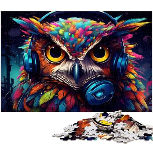 Puzzle 1000 Teile für Erwachsene, Bunte Eule, unmögliches Puzzle für Erwachsene, Geburtstagsgeschenkidee, anspruchsvolles Denkspiel, 26 x 38 cm / 10,23 x 14,96 Zoll Puzzle 1000 Teile für Erwachsene, Bunte Eule, unmögliches Puzzle für Erwachsene, Geburtstagsgeschenkidee, anspruchsvolles Denkspiel, 26 x 38 cm / 10,23 x 14,96 Zoll von JIANGENNF