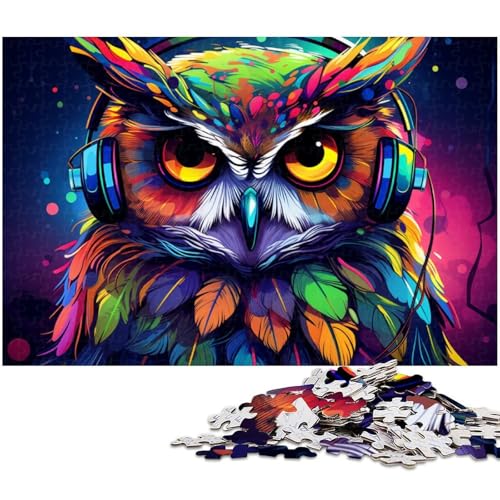 Puzzle 1000 Teile für Erwachsene, Bunte Eule, unmögliches Puzzle für Erwachsene, Geburtstagsgeschenkidee, anspruchsvolles Denkspiel, 50 x 75 cm / 19,68 x 29,52 Zoll Puzzle 1000 Teile für Erwachsene, Bunte Eule, unmögliches Puzzle für Erwachsene, Geburtstagsgeschenkidee, anspruchsvolles Denkspiel, 50 x 75 cm / 19,68 x 29,52 Zoll von JIANGENNF