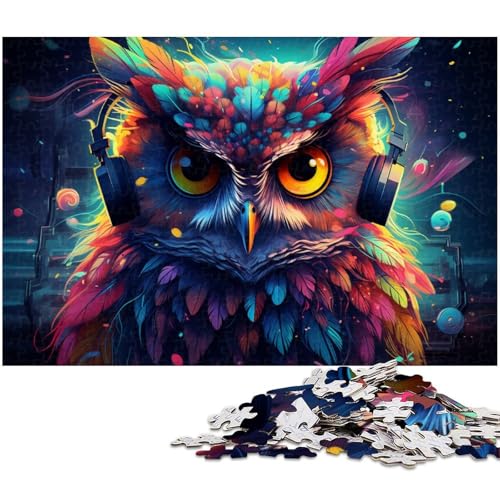 Puzzle 1000 Teile für Erwachsene, Bunte Eulen-Puzzles für Erwachsene, Denkspiel für Teenager, 50 x 75 cm / 19,68 x 29,52 Zoll Puzzle 1000 Teile für Erwachsene, Bunte Eulen-Puzzles für Erwachsene, Denkspiel für Teenager, 50 x 75 cm / 19,68 x 29,52 Zoll von JIANGENNF