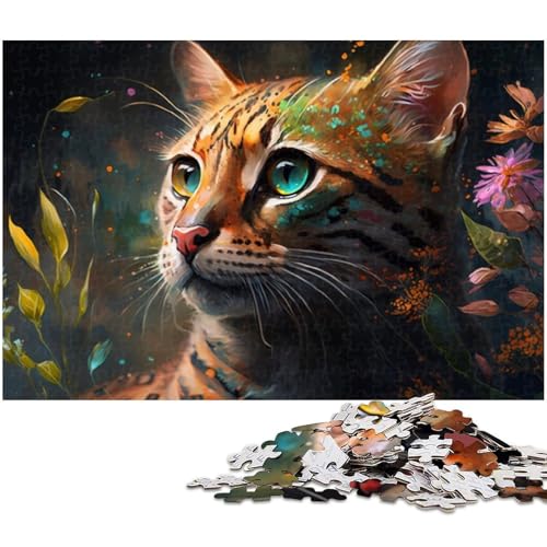 Puzzle 1000 Teile für Erwachsene, Bunte Katzen-Puzzles für Erwachsene, Denkspiel für Teenager, 26 x 38 cm / 10,23 x 14,96 Zoll Puzzle 1000 Teile für Erwachsene, Bunte Katzen-Puzzles für Erwachsene, Denkspiel für Teenager, 26 x 38 cm / 10,23 x 14,96 Zoll von JIANGENNF