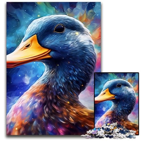Puzzle 1000 Teile für Erwachsene, Bunte Kunstenten, Holzpuzzle, anspruchsvolles DIY-Denkspiel für Teenager, 50x75cm/19,68x29,52 Zoll Puzzle 1000 Teile für Erwachsene, Bunte Kunstenten, Holzpuzzle, anspruchsvolles DIY-Denkspiel für Teenager, 50x75cm/19,68x29,52 Zoll von JIANGENNF