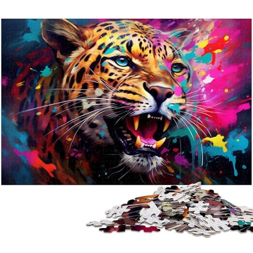 Puzzle 1000 Teile für Erwachsene, Bunte Leoparden-Puzzles für Erwachsene, kompliziertes Design für Teenager, DIY-Dekor und gehirnfördernder Spaß, 50 x 75 cm / 19,68 x 29,52 Zoll Puzzle 1000 Teile für Erwachsene, Bunte Leoparden-Puzzles für Erwachsene, kompliziertes Design für Teenager, DIY-Dekor und gehirnfördernder Spaß, 50 x 75 cm / 19,68 x 29,52 Zoll von JIANGENNF