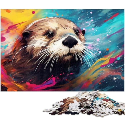 Puzzle 1000 Teile für Erwachsene, Bunte Otter-Puzzles für Erwachsene, Denkspiel für Teenager, 26 x 38 cm / 10,23 x 14,96 Zoll Puzzle 1000 Teile für Erwachsene, Bunte Otter-Puzzles für Erwachsene, Denkspiel für Teenager, 26 x 38 cm / 10,23 x 14,96 Zoll von JIANGENNF
