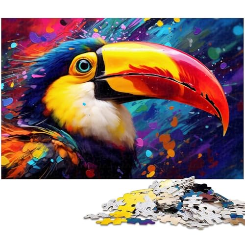 Puzzle 1000 Teile für Erwachsene, Bunte Tukan-Puzzles für Erwachsene, perfekt für Familienspaß, Partyspiele, Geburtstagsparty-Geschenke, 50 x 75 cm / 19,68 x 29,52 Zoll Puzzle 1000 Teile für Erwachsene, Bunte Tukan-Puzzles für Erwachsene, perfekt für Familienspaß, Partyspiele, Geburtstagsparty-Geschenke, 50 x 75 cm / 19,68 x 29,52 Zoll von JIANGENNF