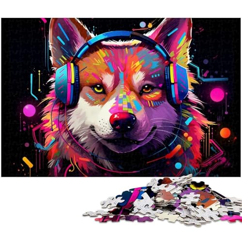 Puzzle 1000 Teile für Erwachsene, Bunter Hund, Unmögliches Puzzle für Erwachsene, Geburtstagsgeschenkidee, Herausforderndes Denkspiel, 50 x 75 cm / 19,68 x 29,52 Zoll Puzzle 1000 Teile für Erwachsene, Bunter Hund, Unmögliches Puzzle für Erwachsene, Geburtstagsgeschenkidee, Herausforderndes Denkspiel, 50 x 75 cm / 19,68 x 29,52 Zoll von JIANGENNF