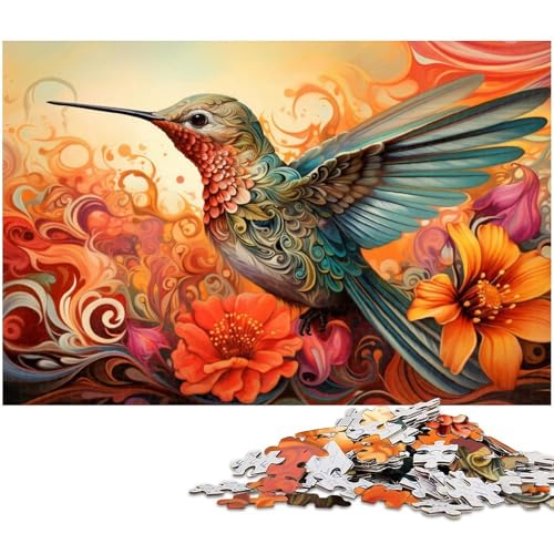 Puzzle 1000 Teile für Erwachsene, Bunter Kolibri, Unmögliches Puzzle für Erwachsene, Geburtstagsgeschenkidee, Herausforderndes Denkspiel, 26 x 38 cm / 10,23 x 14,96 Zoll Puzzle 1000 Teile für Erwachsene, Bunter Kolibri, Unmögliches Puzzle für Erwachsene, Geburtstagsgeschenkidee, Herausforderndes Denkspiel, 26 x 38 cm / 10,23 x 14,96 Zoll von JIANGENNF
