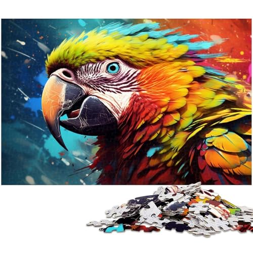 Puzzle 1000 Teile für Erwachsene, Bunter Papagei, Unmögliches Puzzle für Erwachsene, Geburtstagsgeschenkidee, Herausforderndes Denkspiel, 26 x 38 cm / 10,23 x 14,96 Zoll Puzzle 1000 Teile für Erwachsene, Bunter Papagei, Unmögliches Puzzle für Erwachsene, Geburtstagsgeschenkidee, Herausforderndes Denkspiel, 26 x 38 cm / 10,23 x 14,96 Zoll von JIANGENNF