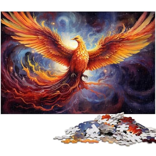 Puzzle 1000 Teile für Erwachsene, Bunter Phönix, Unmögliches Puzzle für Erwachsene, Geburtstagsgeschenkidee, Herausforderndes Denkspiel, 26 x 38 cm / 10,23 x 14,96 Zoll Puzzle 1000 Teile für Erwachsene, Bunter Phönix, Unmögliches Puzzle für Erwachsene, Geburtstagsgeschenkidee, Herausforderndes Denkspiel, 26 x 38 cm / 10,23 x 14,96 Zoll von JIANGENNF