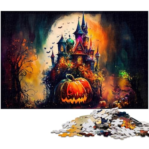 Puzzle 1000 Teile für Erwachsene, Buntes Kürbisschloss, Holzpuzzle, Teenager, Paare und Freunde zum Geburtstag, Weihnachten, 50 x 75 cm / 19,68 x 29,52 Zoll Puzzle 1000 Teile für Erwachsene, Buntes Kürbisschloss, Holzpuzzle, Teenager, Paare und Freunde zum Geburtstag, Weihnachten, 50 x 75 cm / 19,68 x 29,52 Zoll von JIANGENNF