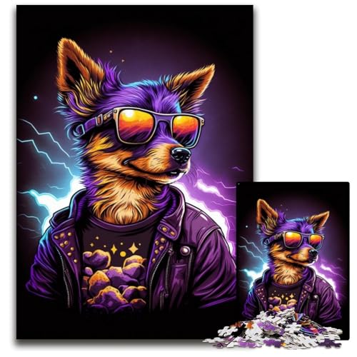 Puzzle 1000 Teile für Erwachsene, Chihuahua-Boxer, anspruchsvolles Puzzle, anspruchsvolles Denkspiel für Teenager, unterhaltsames interaktives Spiel für die ganze Familie, 50x75cm/19,68x29,52 Zoll von JIANGENNF