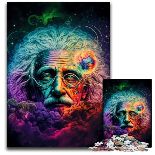 Puzzle 1000 Teile für Erwachsene, Cosmic Genius, Holzpuzzle für Erwachsene für Reiseliebhaber und Paare, anspruchsvolles Spielzeug, 50x75cm/19,68x29,52 Zoll von JIANGENNF