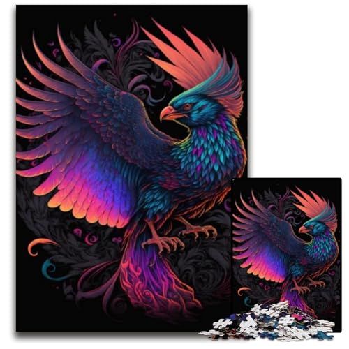 Puzzle 1000 Teile für Erwachsene, Cosmic Phoenix, Holzpuzzle für Reiseliebhaber und Paare, anspruchsvolles Spielzeug, 50x75cm/19,68x29,52 Zoll von JIANGENNF