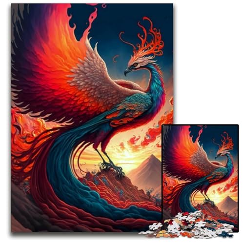Puzzle 1000 Teile für Erwachsene, Cosmic Phoenix, Papppuzzle für Reiseliebhaber und Paare, anspruchsvolles Spielzeug, 26x38cm/10,23x14,96 Zoll von JIANGENNF