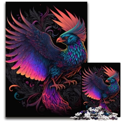 Puzzle 1000 Teile für Erwachsene, Cosmic Phoenix, Puzzles für Erwachsene, Denksportaufgabe, Spiel für Erwachsene, interaktive Familienaktivität, 26x38cm/10,23x14,96 Zoll von JIANGENNF