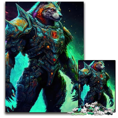 Puzzle 1000 Teile für Erwachsene, Cosmic Space Wolves, Papppuzzles für Reiseliebhaber und Paare, anspruchsvolles Spielzeug, 26x38cm/10,23x14,96 Zoll von JIANGENNF