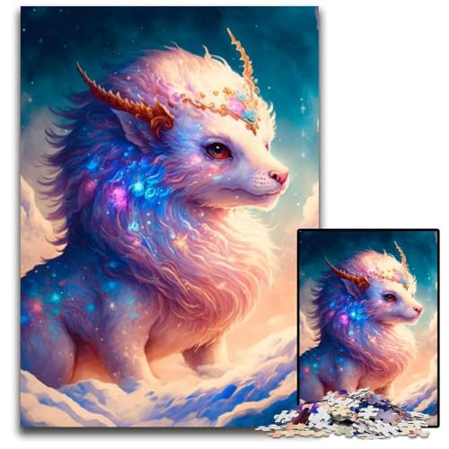 Puzzle 1000 Teile für Erwachsene, Drachenbaby, Holzpuzzle für Reiseliebhaber und Paare, anspruchsvolles Spielzeug, 50x75cm/19,68x29,52 Zoll von JIANGENNF