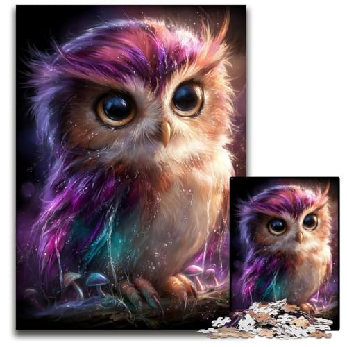 Puzzle 1000 Teile für Erwachsene, Fantasie-Eule, Holzpuzzle, Spielzeug, Geschenk, pädagogisches, intellektuelles, entspannendes Familienspiel, 50x75cm von JIANGENNF