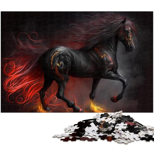 Puzzle 1000 Teile für Erwachsene, Fantasiepferd, Holzpuzzle, Muttertag, Geburtstage, Weihnachten, 50 x 75 cm / 19,68 x 29,52 Zoll Puzzle 1000 Teile für Erwachsene, Fantasiepferd, Holzpuzzle, Muttertag, Geburtstage, Weihnachten, 50 x 75 cm / 19,68 x 29,52 Zoll von JIANGENNF