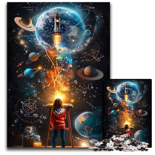 Puzzle 1000 Teile für Erwachsene, Fantastische Idee, Holzpuzzles für Reiseliebhaber und Paare, anspruchsvolles Spielzeug, 50x75cm/19,68x29,52 Zoll von JIANGENNF