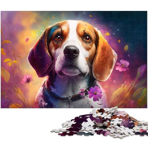 Puzzle 1000 Teile für Erwachsene, Fantasy Beagle, Unmögliches Puzzle für Erwachsene, Geburtstagsgeschenkidee, Herausforderndes Denkspiel, 50 x 75 cm / 19,68 x 29,52 Zoll Puzzle 1000 Teile für Erwachsene, Fantasy Beagle, Unmögliches Puzzle für Erwachsene, Geburtstagsgeschenkidee, Herausforderndes Denkspiel, 50 x 75 cm / 19,68 x 29,52 Zoll von JIANGENNF