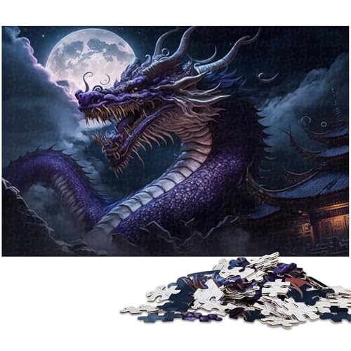 Puzzle 1000 Teile für Erwachsene, Fantasy-Drachen-Puzzles für Erwachsene, Denkspiel für Teenager, 26 x 38 cm / 10,23 x 14,96 Zoll Puzzle 1000 Teile für Erwachsene, Fantasy-Drachen-Puzzles für Erwachsene, Denkspiel für Teenager, 26 x 38 cm / 10,23 x 14,96 Zoll von JIANGENNF