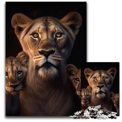 Puzzle 1000 Teile für Erwachsene, Fantasy-Löwe, Papppuzzle, Weihnachten, Halloween, Ostern, Neujahr, 26x38cm/10,23x14,96 Zoll Puzzle 1000 Teile für Erwachsene, Fantasy-Löwe, Papppuzzle, Weihnachten, Halloween, Ostern, Neujahr, 26x38cm/10,23x14,96 Zoll von JIANGENNF