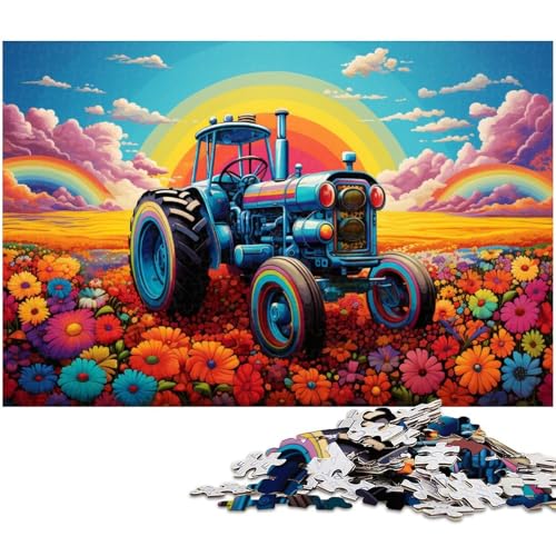 Puzzle 1000 Teile für Erwachsene, Fantasy-Traktor-Puzzles für Erwachsene, perfekt für Familienspaß, Partyspiele, Geburtstagsparty-Geschenke, 50 x 75 cm / 19,68 x 29,52 Zoll von JIANGENNF