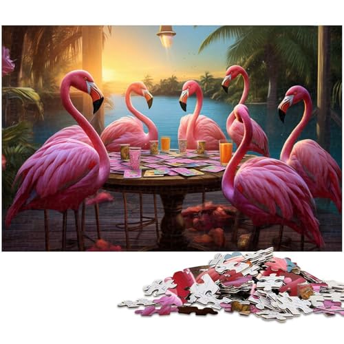 Puzzle 1000 Teile für Erwachsene, Flamingos Spielen Poker, Puzzles für Erwachsene, perfekt für Familienspaß, Partyspiele, Geburtstagspartygeschenke, 50 x 75 cm / 19,68 x 29,52 Zoll Puzzle 1000 Teile für Erwachsene, Flamingos Spielen Poker, Puzzles für Erwachsene, perfekt für Familienspaß, Partyspiele, Geburtstagspartygeschenke, 50 x 75 cm / 19,68 x 29,52 Zoll von JIANGENNF
