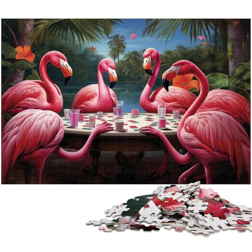 Puzzle 1000 Teile für Erwachsene, Flamingos Spielen Poker, Unmögliches Puzzle für Erwachsene, Geburtstagsgeschenkidee, anspruchsvolles Denkspiel, 26 x 38 cm / 10,23 x 14,96 Zoll Puzzle 1000 Teile für Erwachsene, Flamingos Spielen Poker, Unmögliches Puzzle für Erwachsene, Geburtstagsgeschenkidee, anspruchsvolles Denkspiel, 26 x 38 cm / 10,23 x 14,96 Zoll von JIANGENNF
