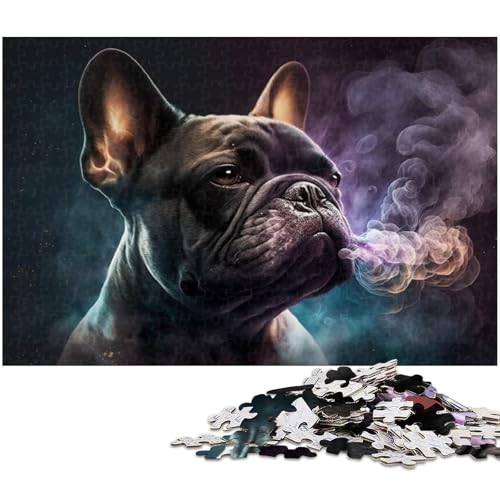 Puzzle 1000 Teile für Erwachsene, Französische Bulldogge, Nebel-Puzzles für Erwachsene, Denkspiel für Teenager, 26 x 38 cm / 10,23 x 14,96 Zoll Puzzle 1000 Teile für Erwachsene, Französische Bulldogge, Nebel-Puzzles für Erwachsene, Denkspiel für Teenager, 26 x 38 cm / 10,23 x 14,96 Zoll von JIANGENNF