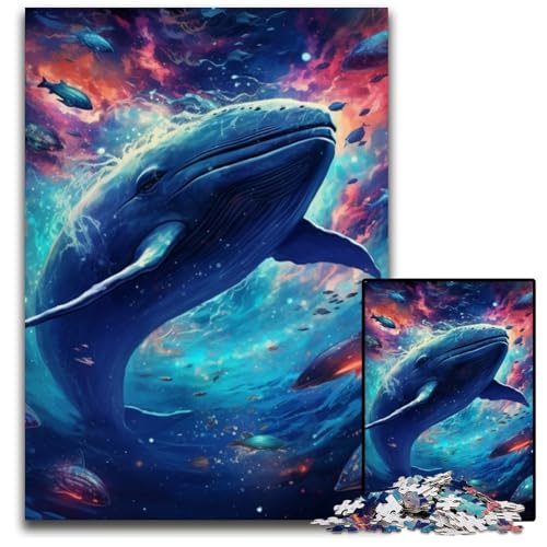 Puzzle 1000 Teile für Erwachsene, Galaxie-Delfine, Kartonpuzzle, anspruchsvolles DIY-Denkspiel für Teenager, 26x38cm/10,23x14,96 Zoll Puzzle 1000 Teile für Erwachsene, Galaxie-Delfine, Kartonpuzzle, anspruchsvolles DIY-Denkspiel für Teenager, 26x38cm/10,23x14,96 Zoll von JIANGENNF