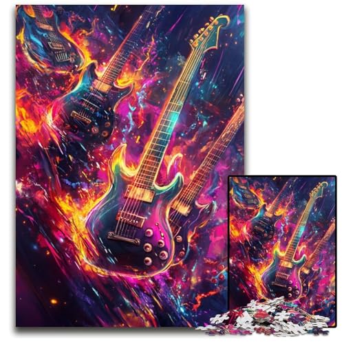 Puzzle 1000 Teile für Erwachsene, Galaxie-Gitarre, Holzpuzzle, Denksportaufgabe, einzigartige Geburtstags- und Geschenkideen für Kinder ab 14 Jahren, 50x75cm Puzzle 1000 Teile für Erwachsene, Galaxie-Gitarre, Holzpuzzle, Denksportaufgabe, einzigartige Geburtstags- und Geschenkideen für Kinder ab 14 Jahren, 50x75cm von JIANGENNF