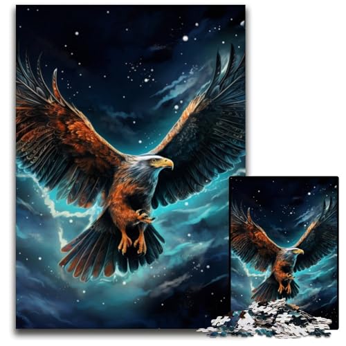 Puzzle 1000 Teile für Erwachsene, Galaxien, Adler, Puzzles für Erwachsene, anspruchsvolles Denkspiel für Teenager, unterhaltsames interaktives Spiel für die ganze Familie, 26x38cm/10,23x14,96 Zoll von JIANGENNF
