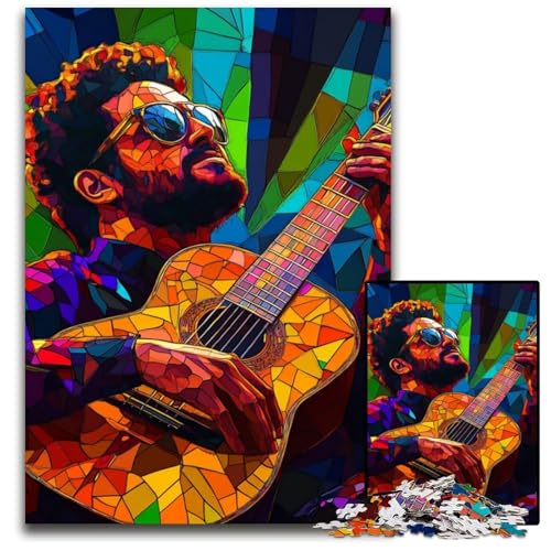 Puzzle 1000 Teile für Erwachsene, Gitarre Spielen, Holzpuzzle, Dekomprimieren, intellektuelles Lernspielzeug, gutes Geschenk für Erwachsene und Teenager, 50x75cm Puzzle 1000 Teile für Erwachsene, Gitarre Spielen, Holzpuzzle, Dekomprimieren, intellektuelles Lernspielzeug, gutes Geschenk für Erwachsene und Teenager, 50x75cm von JIANGENNF