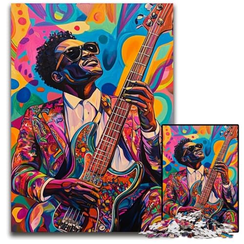 Puzzle 1000 Teile für Erwachsene, Gitarre Spielen, Holzpuzzle, Spiele, Spielzeug, Geschenk, stärkt die Liebe zwischen Paaren, für Kinder ab 14 Jahren, 50x75cm Puzzle 1000 Teile für Erwachsene, Gitarre Spielen, Holzpuzzle, Spiele, Spielzeug, Geschenk, stärkt die Liebe zwischen Paaren, für Kinder ab 14 Jahren, 50x75cm von JIANGENNF
