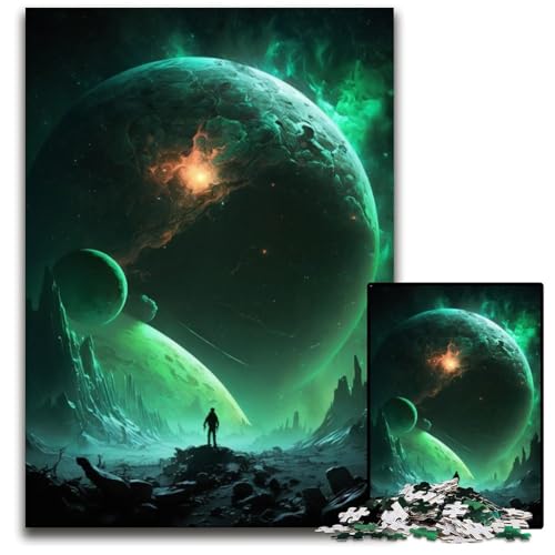 Puzzle 1000 Teile für Erwachsene, Grüner Planet, anspruchsvolle Puzzles, Muttertag, Geburtstage, Weihnachten, 26x38cm/10,23x14,96 Zoll Puzzle 1000 Teile für Erwachsene, Grüner Planet, anspruchsvolle Puzzles, Muttertag, Geburtstage, Weihnachten, 26x38cm/10,23x14,96 Zoll von JIANGENNF