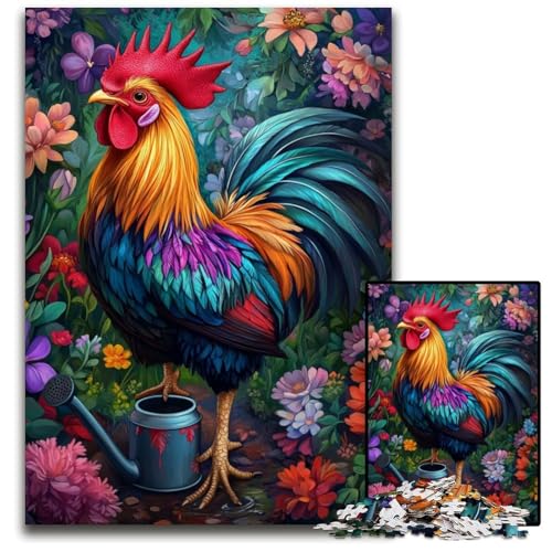 Puzzle 1000 Teile für Erwachsene, Hahn im Garten, Holzpuzzle, Spiele, Spielzeug, Geschenk, einzigartige Geburtstags- und Geschenkideen für Kinder ab 14 Jahren, 50x75cm Puzzle 1000 Teile für Erwachsene, Hahn im Garten, Holzpuzzle, Spiele, Spielzeug, Geschenk, einzigartige Geburtstags- und Geschenkideen für Kinder ab 14 Jahren, 50x75cm von JIANGENNF